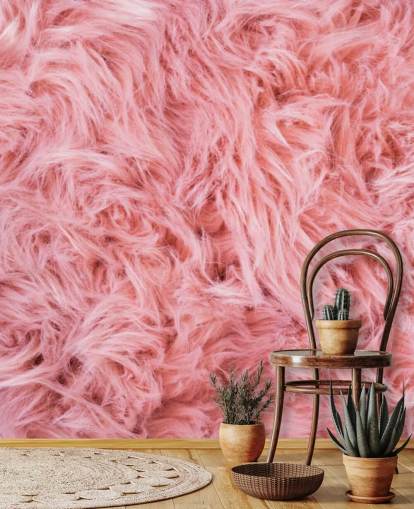 Pink Sheep Rug Wall Mural