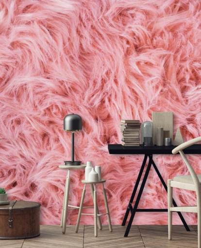 Pink Sheep Rug Wall Mural