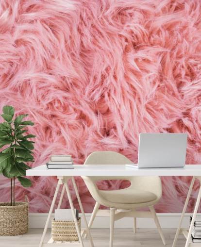 Pink Sheep Rug Wall Mural