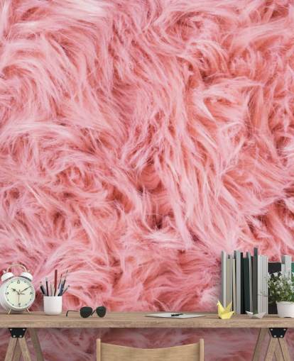 Pink Sheep Rug Wall Mural