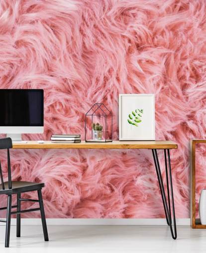 Pink Får Tæppe Vægmaleri Pink Får Tæppe Vægmaleri