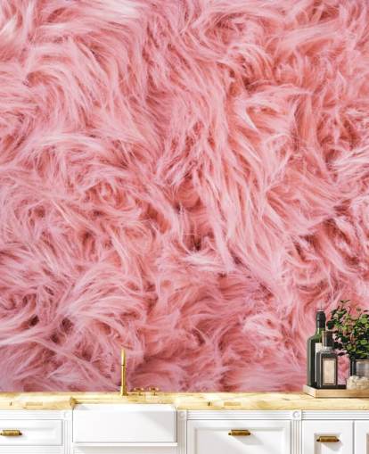 Pink Sheep Rug Wall Mural