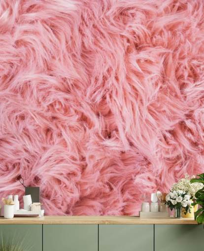 Pink Sheep Rug Wall Mural
