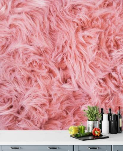 Pink Sheep Rug Wall Mural