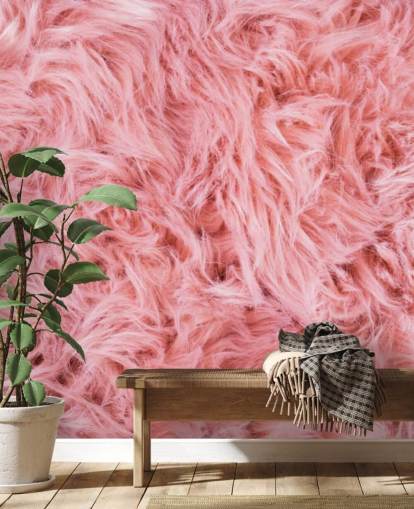 Pink Sheep Rug Wall Mural