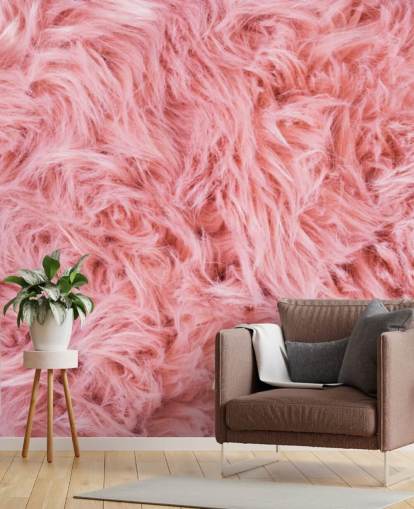 Pink Sheep Rug Wall Mural