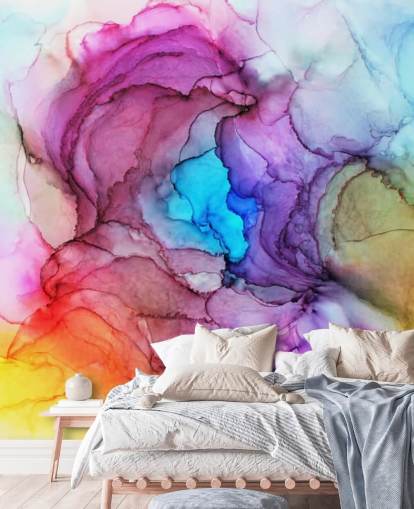 Mural de pared Acuarela multicolor