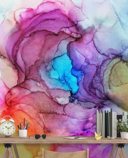 Mural de pared Acuarela multicolor