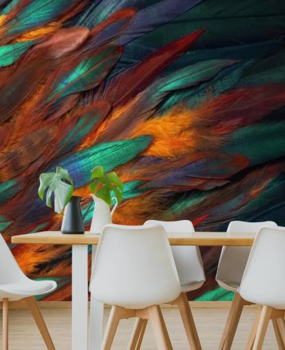 Decadent Feather Print Wallpaper