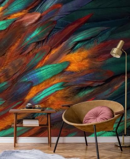 Decadente veerprint behang