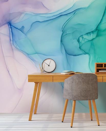 Purple Blue and Green Watercolour Wallpaper Purple Blue and Green Watercolour Wallpaper