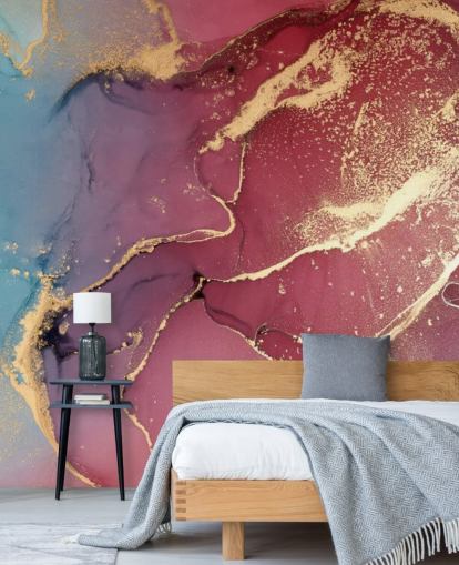 Violette und blaue Aquarelltapete namens Purple and Blue Watercolour für Schlafzimmer und Badezimmer