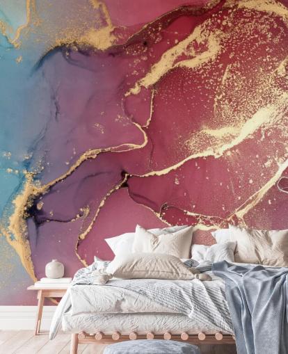 purple and blue watercolour wallpaper mural called Purple and Blue Watercolour for bedrooms and bathrooms