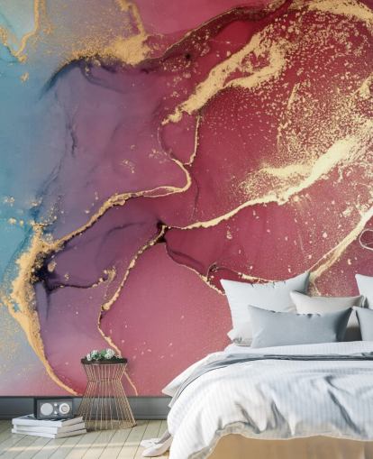 purple and blue watercolour wallpaper mural called Purple and Blue Watercolour for bedrooms and bathrooms