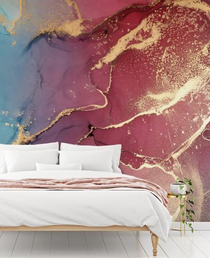 purple and blue watercolor wallpaper mural called Purple and Blue Watercolor for bedrooms and bathrooms