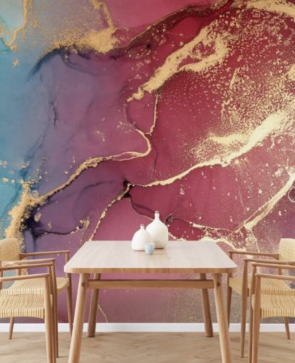 purple and blue watercolor wallpaper mural called Purple and Blue Watercolor for bedrooms and bathrooms