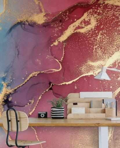 mural de papel pintado de acuarela púrpura y azul llamado Acuarela púrpura y azul para dormitorios y baños mural de papel pintado de acuarela púrpura y azul llamado Acuarela púrpura y azul para dormitorios y baños