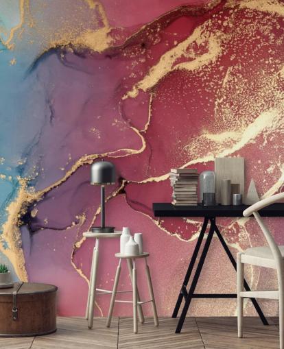 purple and blue watercolour wallpaper mural called Purple and Blue Watercolour for bedrooms and bathrooms