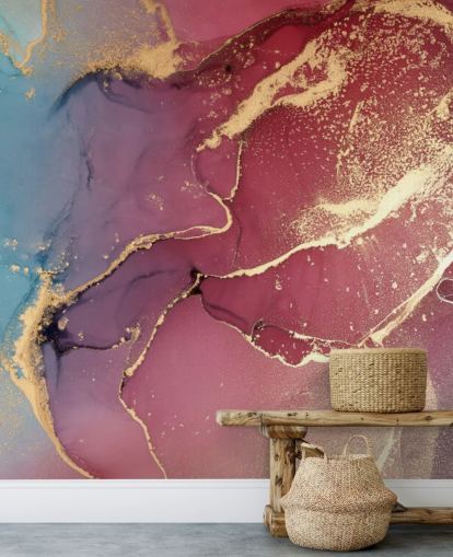 purple and blue watercolor wallpaper mural called Purple and Blue Watercolor for bedrooms and bathrooms