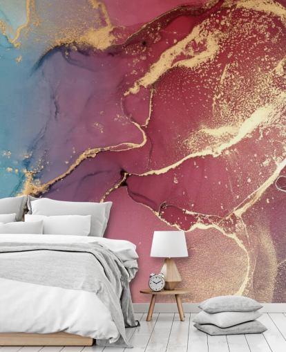 purple and blue watercolour wallpaper mural called Purple and Blue Watercolour for bedrooms and bathrooms