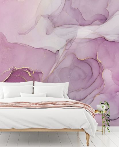 Mural Acuarela Remolino morado y morado Mural Acuarela Remolino morado y morado