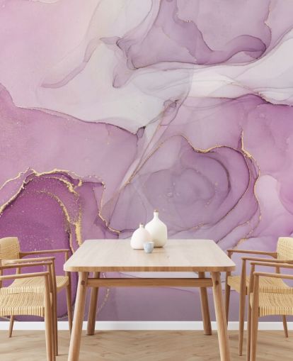 Papier Peint Fresque Aquarelle Tourbillon Violet et Violet Papier Peint Fresque Aquarelle Tourbillon Violet et Violet