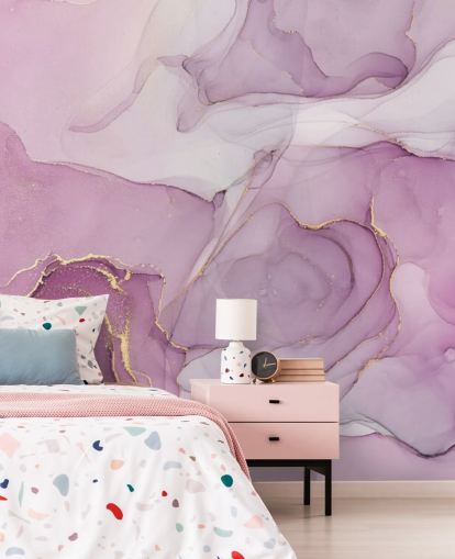 Mural Acuarela Remolino morado y morado Mural Acuarela Remolino morado y morado