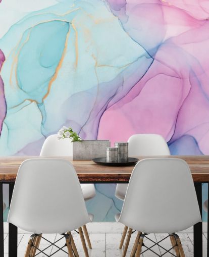 Pastell Rosa og Blå Akvarell Bakgrunn