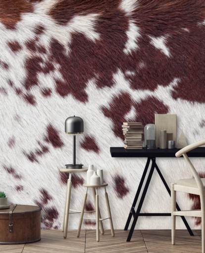 Flekkete brun og hvit pels Print Mural 