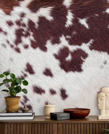 Flekkete brun og hvit pels Print Mural 