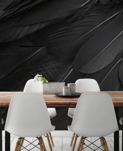 Raven Feather Print Wall Mural Raven Feather Print Wall Mural