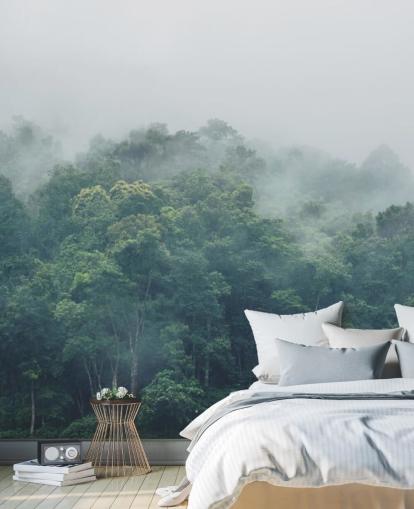 Nebliger Dschungel Hintergrundbild