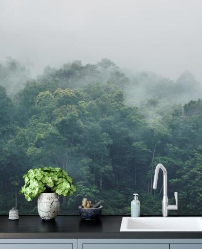 Papel de parede Misty Jungle Papel de parede Misty Jungle