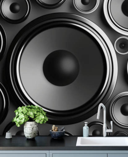 dark grey speakers wallpaper