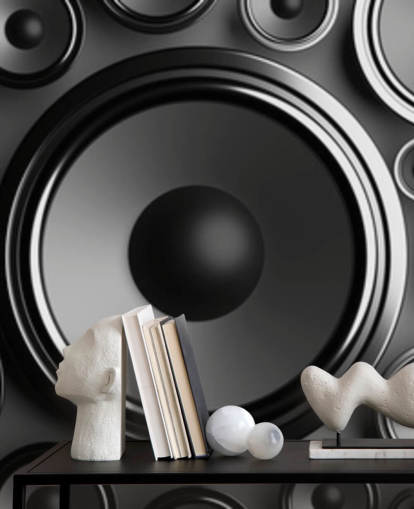 dark grey speakers wallpaper