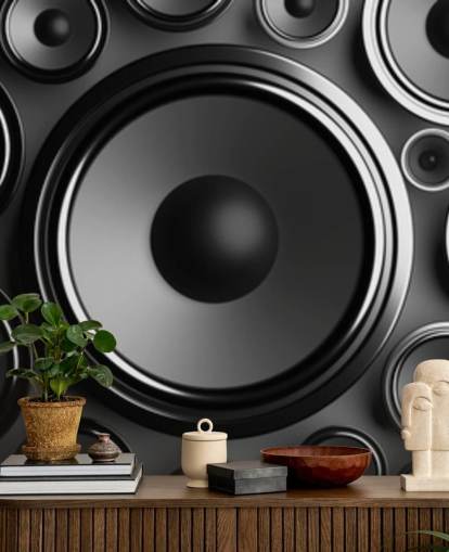 dark grey speakers wallpaper
