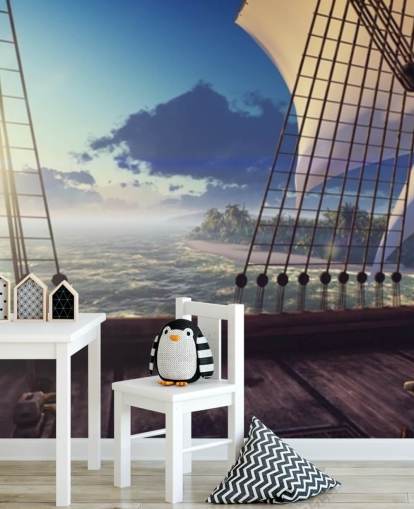 näkymä laivan kannella tapetti