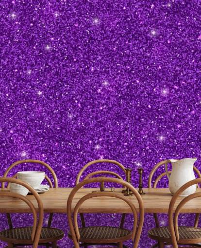 Paars glitter behang
