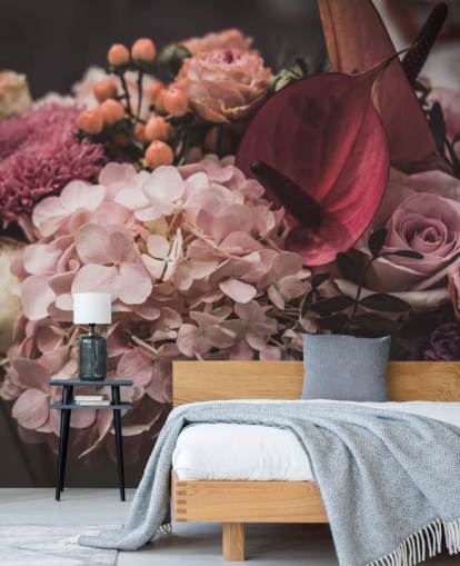 Pink og Lilla Floral Baggrund