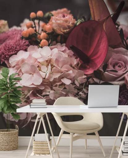 Pink and Purple Floral Wallpaper