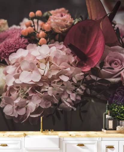 Pink and Purple Floral Wallpaper