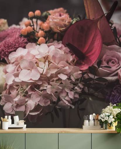 Pink and Purple Floral Wallpaper