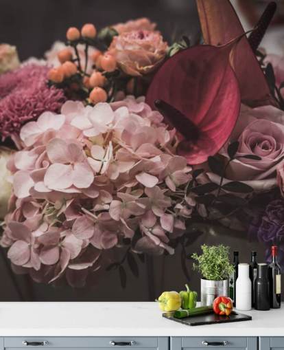 Pink and Purple Floral Wallpaper