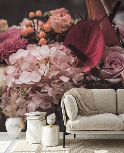 Pink and Purple Floral Wallpaper