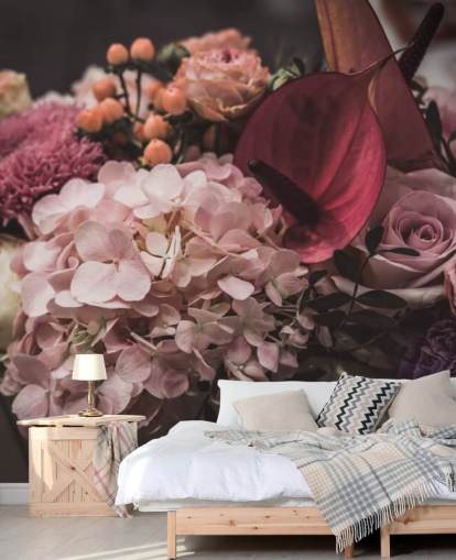 Pink and Purple Floral Wallpaper