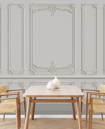 sierlijk wit paneelbehang