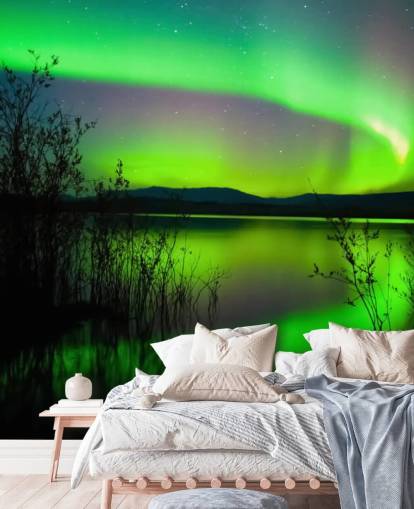 Papier Peint Vert Northern Lights Papier Peint Vert Northern Lights