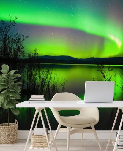 Grønn Nordlys Bakgrunn Grønn Nordlys Bakgrunn