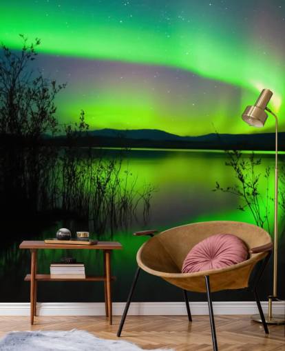 Papel de Parede Green Northern Lights