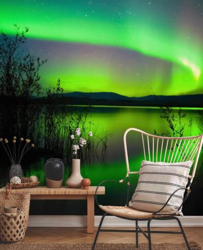 Papier Peint Vert Northern Lights
